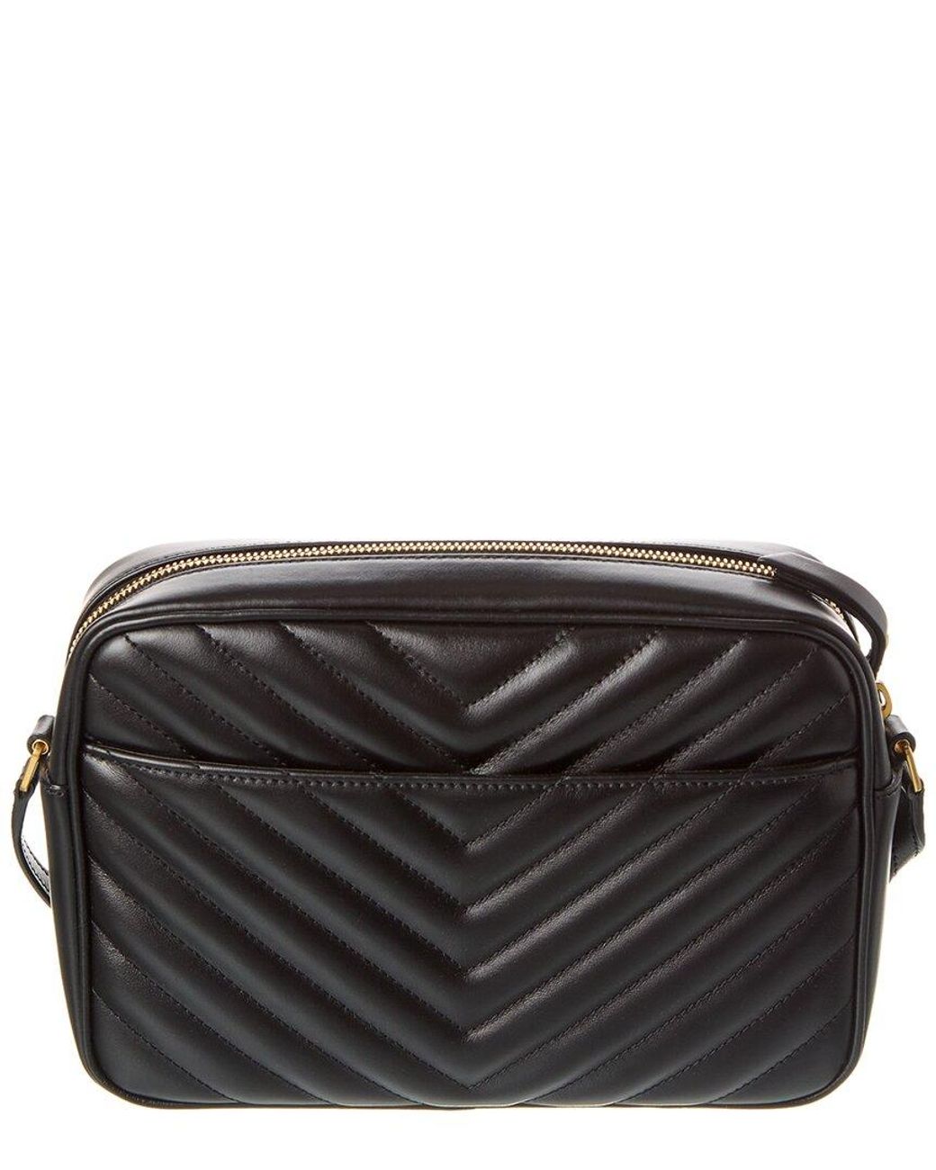 Saint Laurent Black Lou Monogram Leather Camera Bag