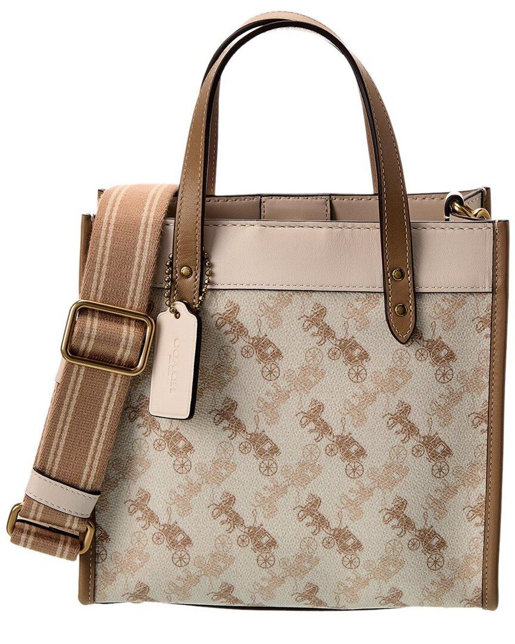 COACH Field Signature Carriage Coated Canvas & Leather Tote in Brown | Lyst  UK