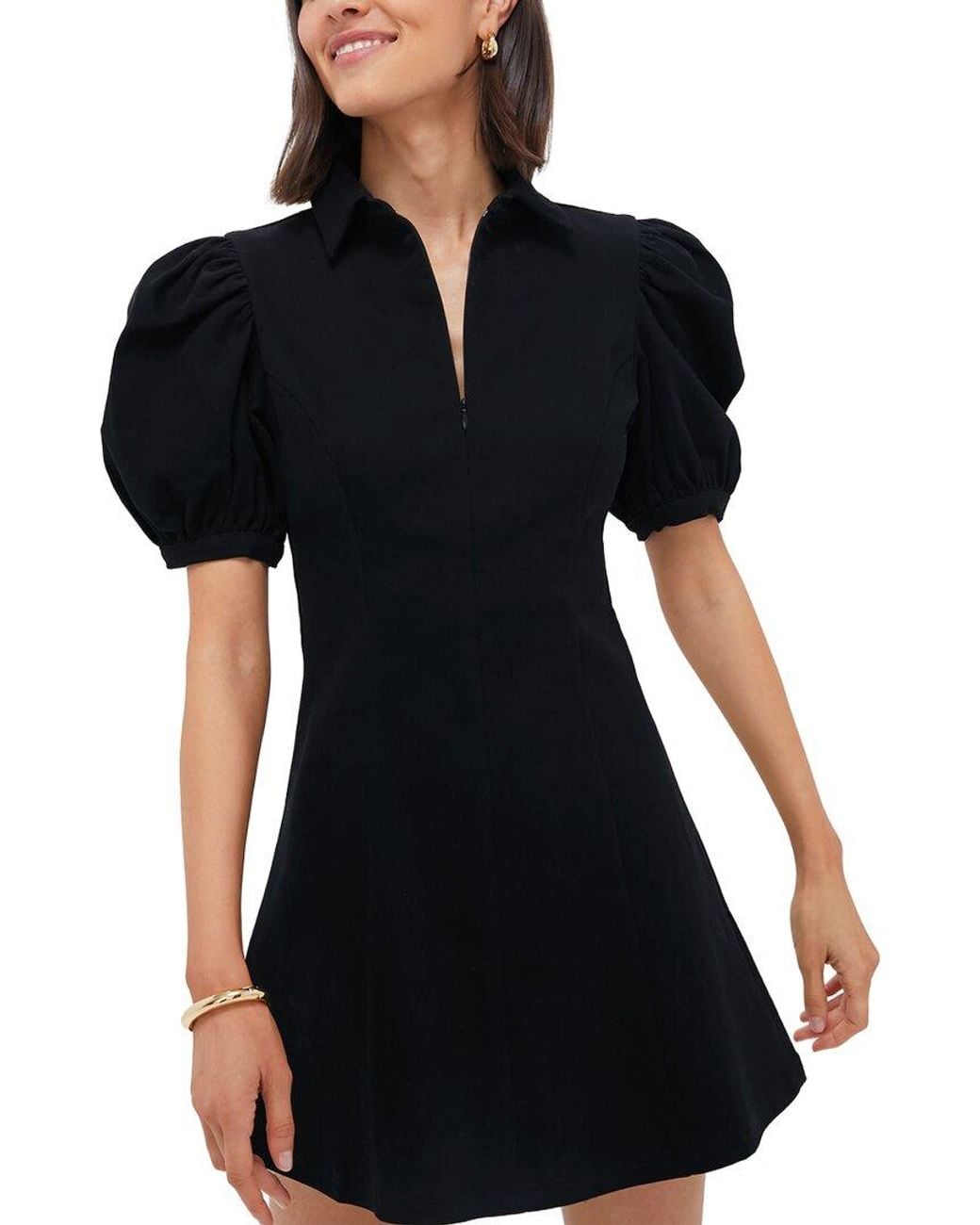 Hyacinth House Black Front Zip Mini Dress