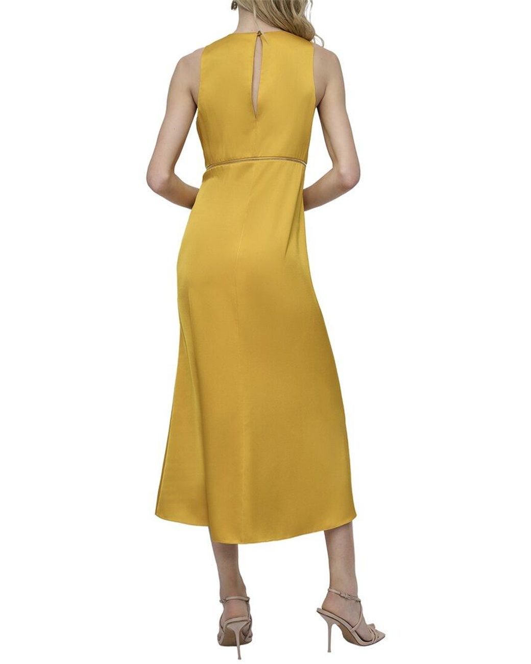 DKNY Yellow Fit & Flare Dress