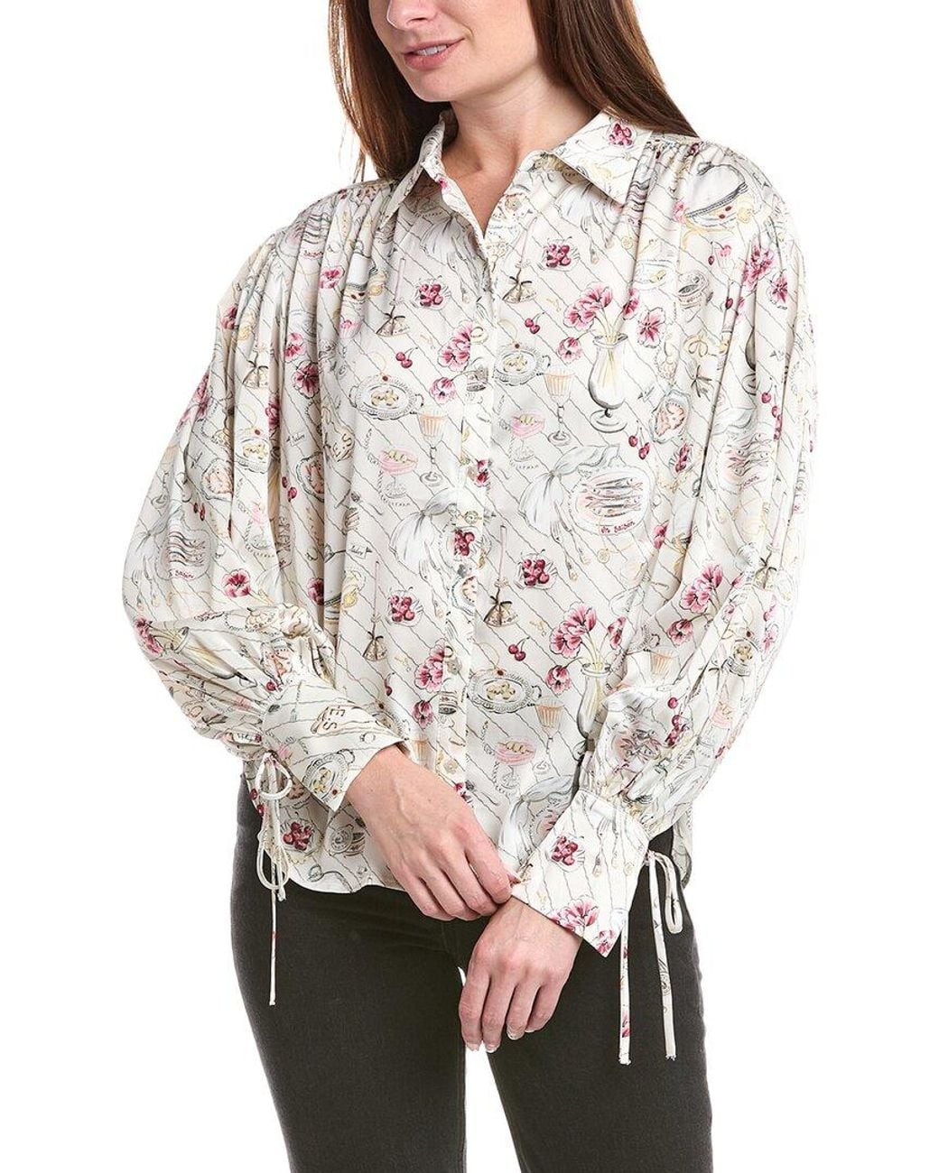 En Saison Gray Dinner Party Button Up Shirt
