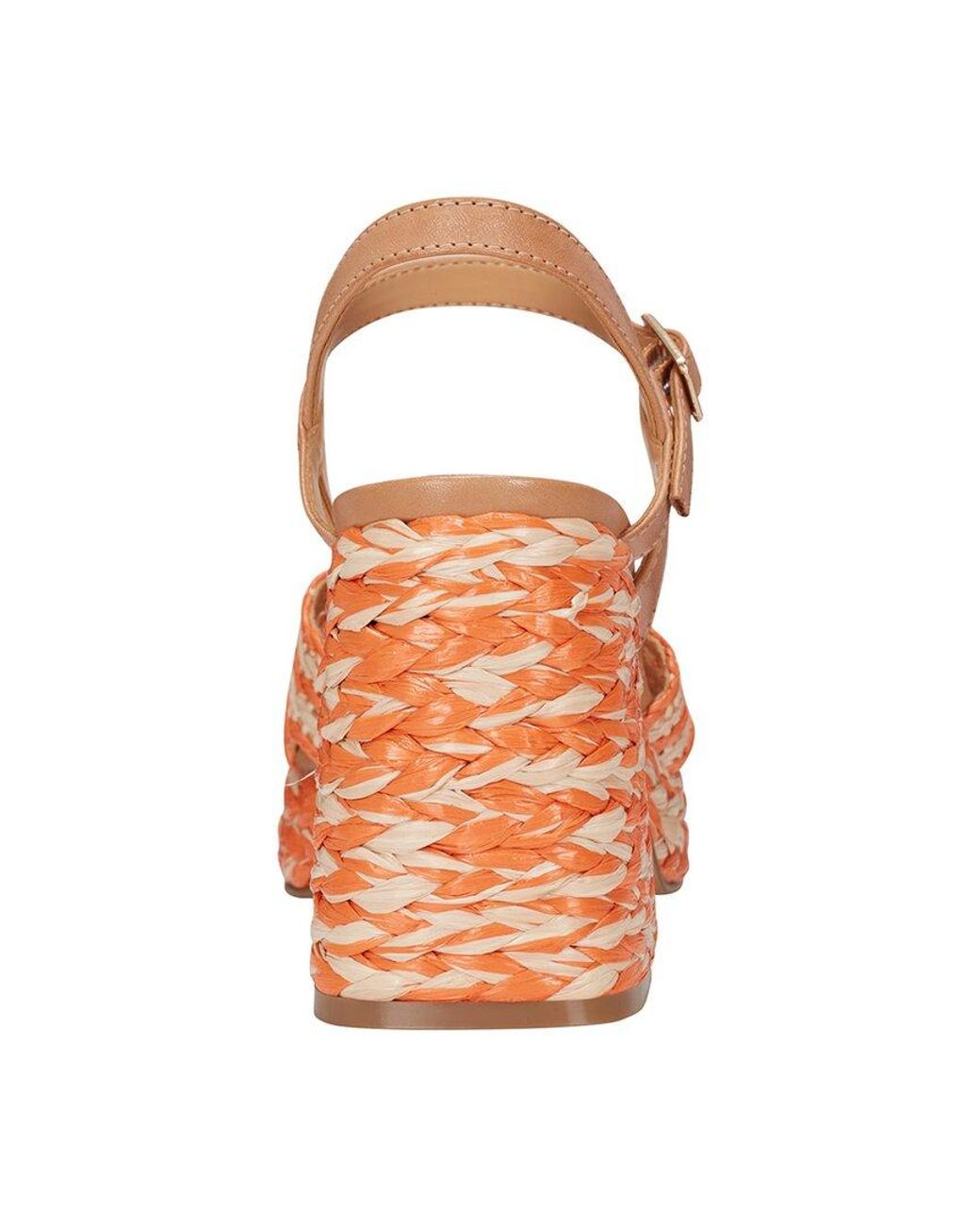 Marc Fisher Pink Juliey Leather-Trim Sandal