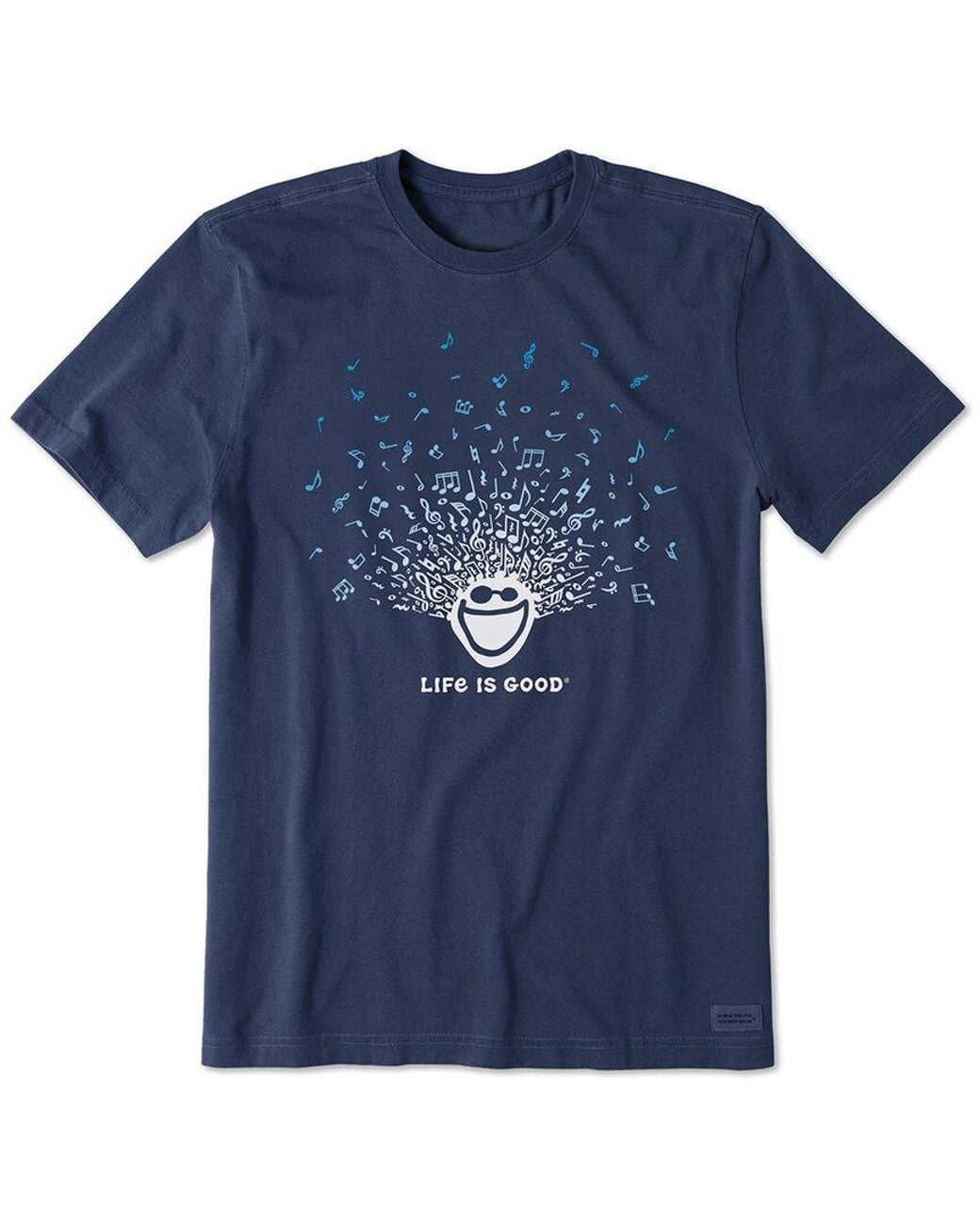 Life Is Good. Blue Crusher T-Shirt for men