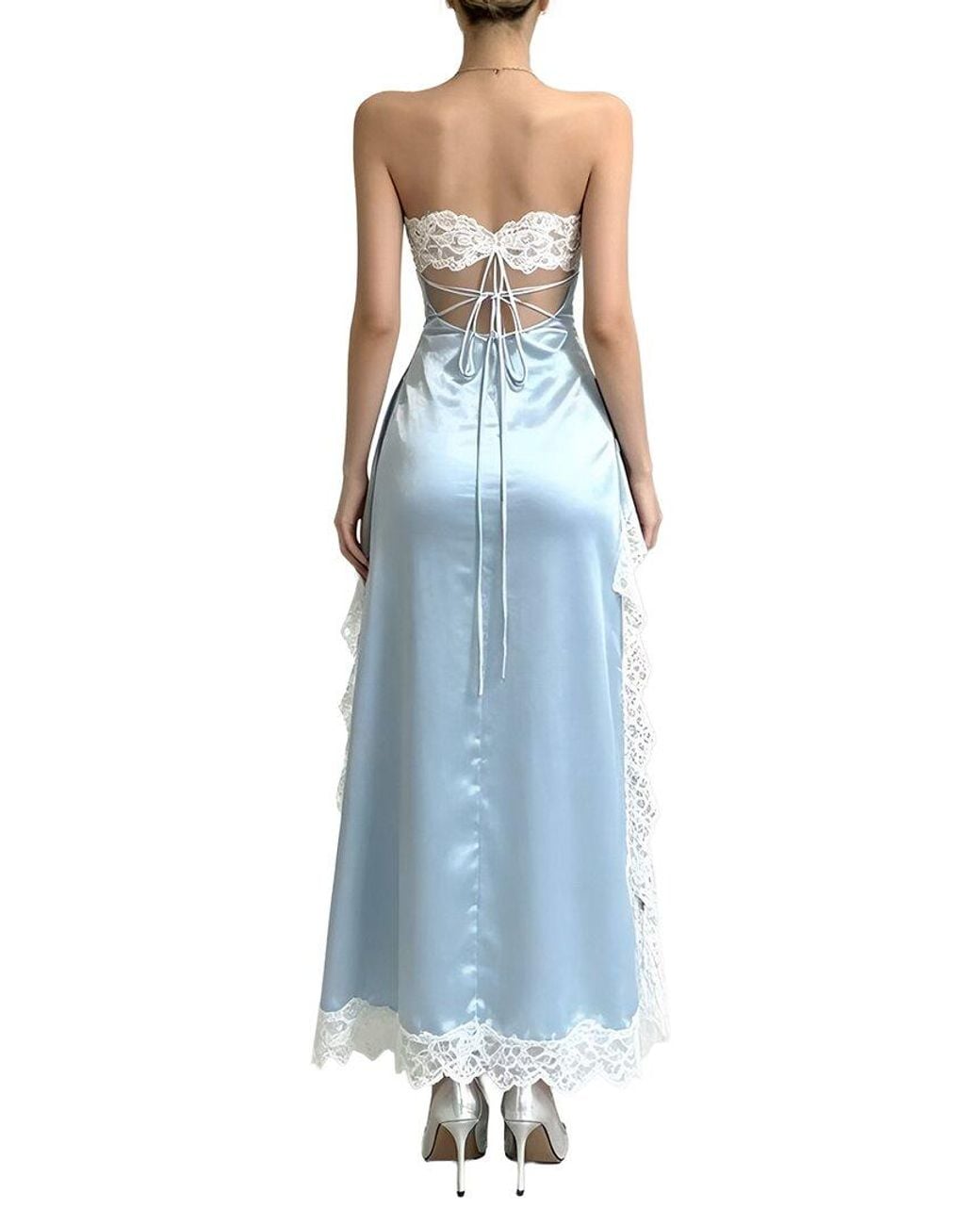 Linda Charm Blue Sleeveless Mini Dress