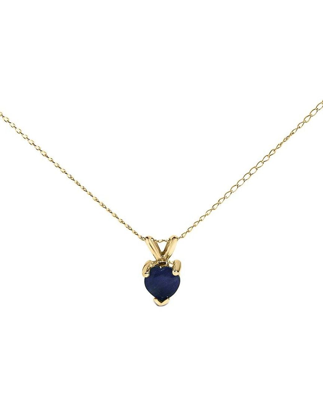 Haus of Brilliance Blue Colorful Gemstones 14K 0.45 Ct. Tw. Sapphire Pendant Necklace