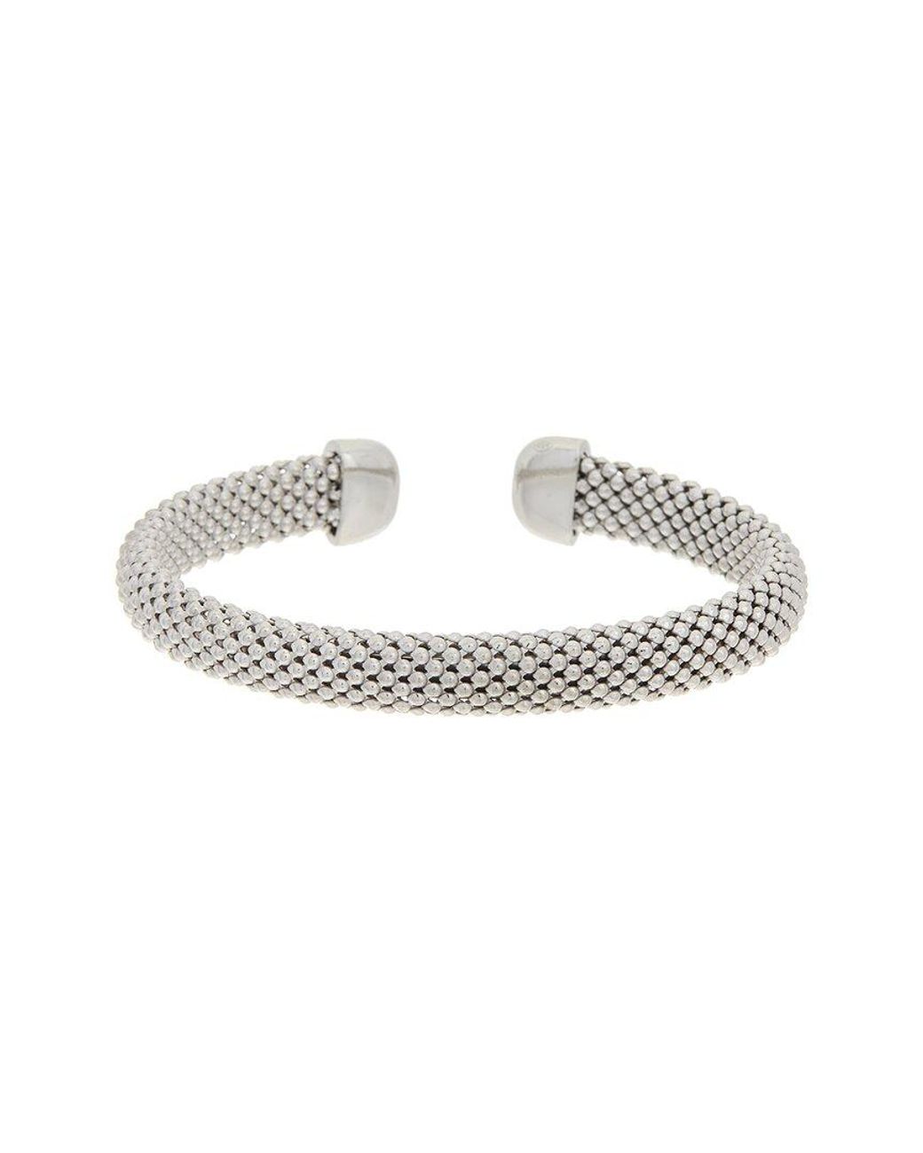 Meshmerise White 18K Over 0.20 Ct. Tw. Diamond Bangle Bracelet