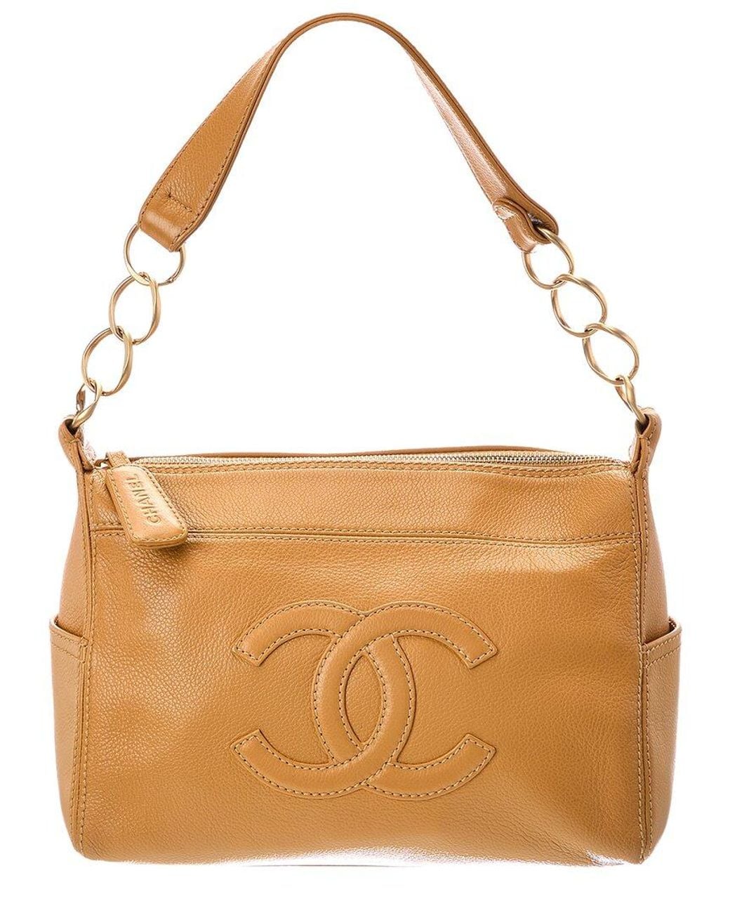 Chanel Brown Caviar Leather Shoulder Bag (Authentic Pre-Loved)