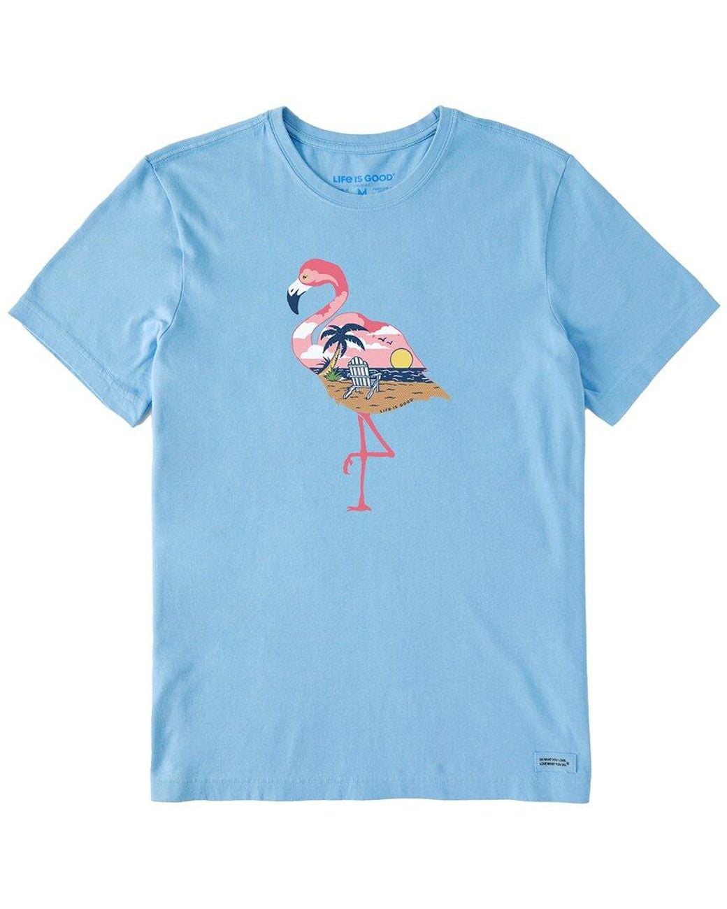 Life Is Good. Blue Crusher T-Shirt for men