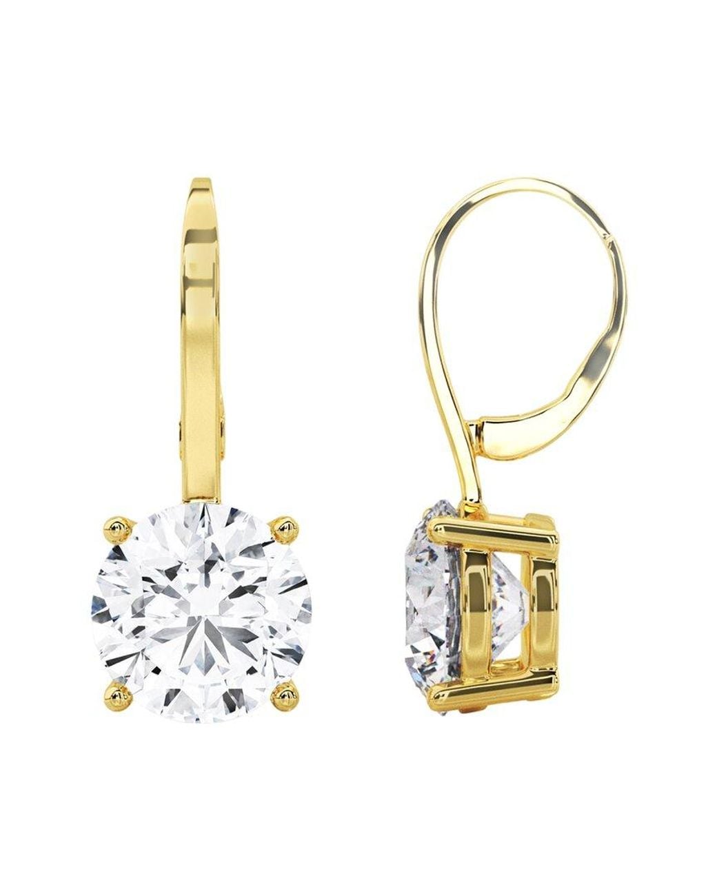 Lab Grown Diamonds Metallic 14K 5.00 Ct. Tw. Lab-Grown Diamond Earrings