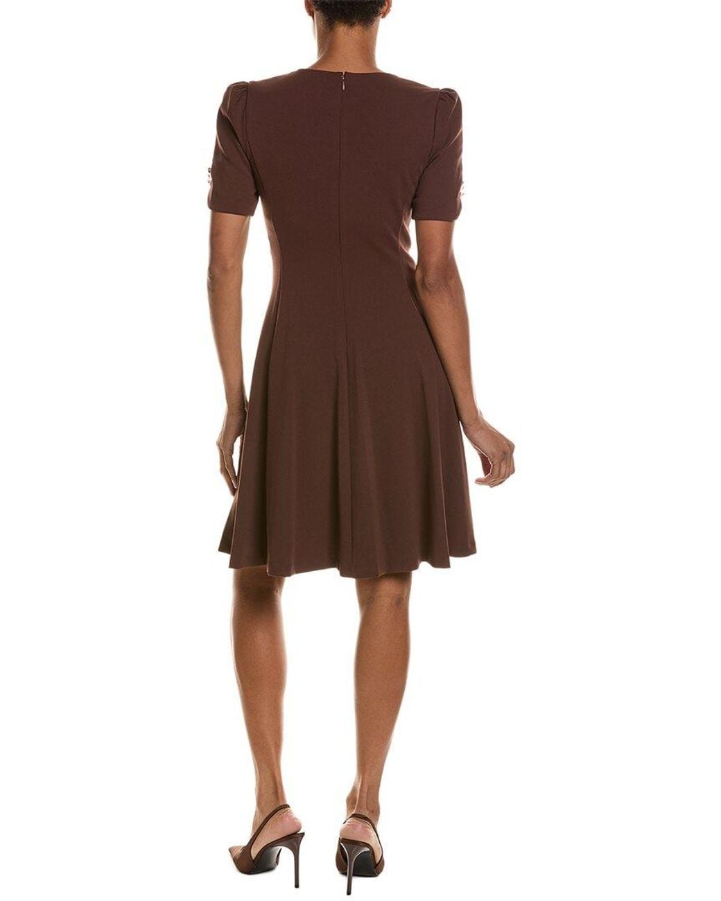 DKNY Brown Fit & Flare Dress