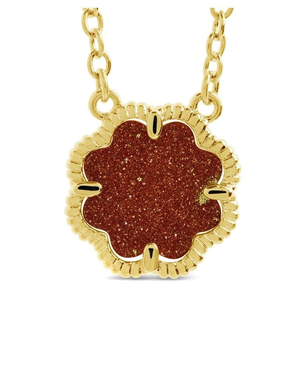 Sterling Forever Multicolor 14K Plated Rose Petal Pendant Necklace