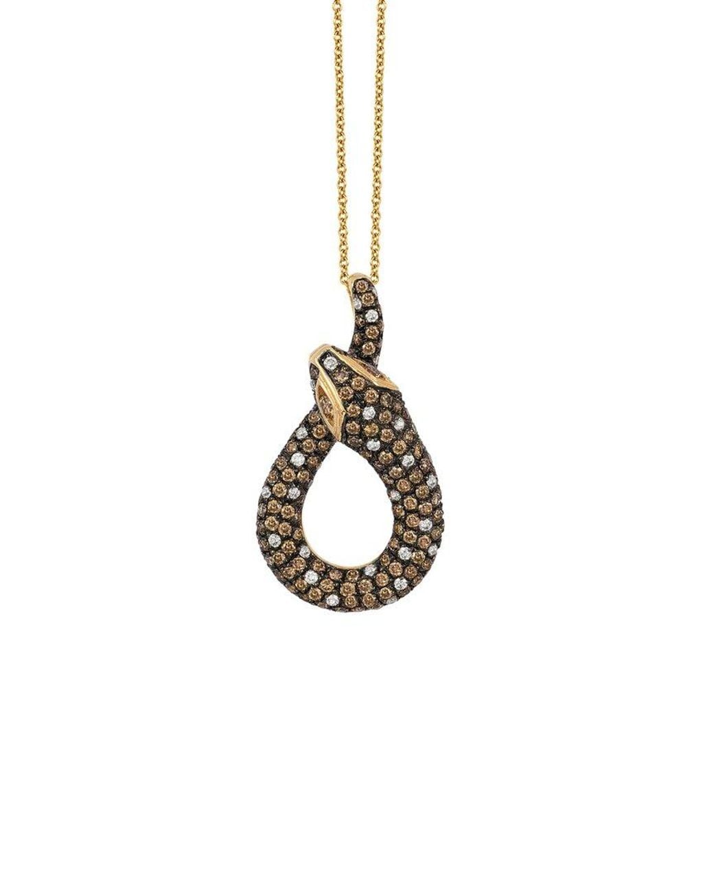 Le Vian White Le Vian Chocolate Snake 14k 1.88 Ct. Tw. Diamond Pendant Necklace