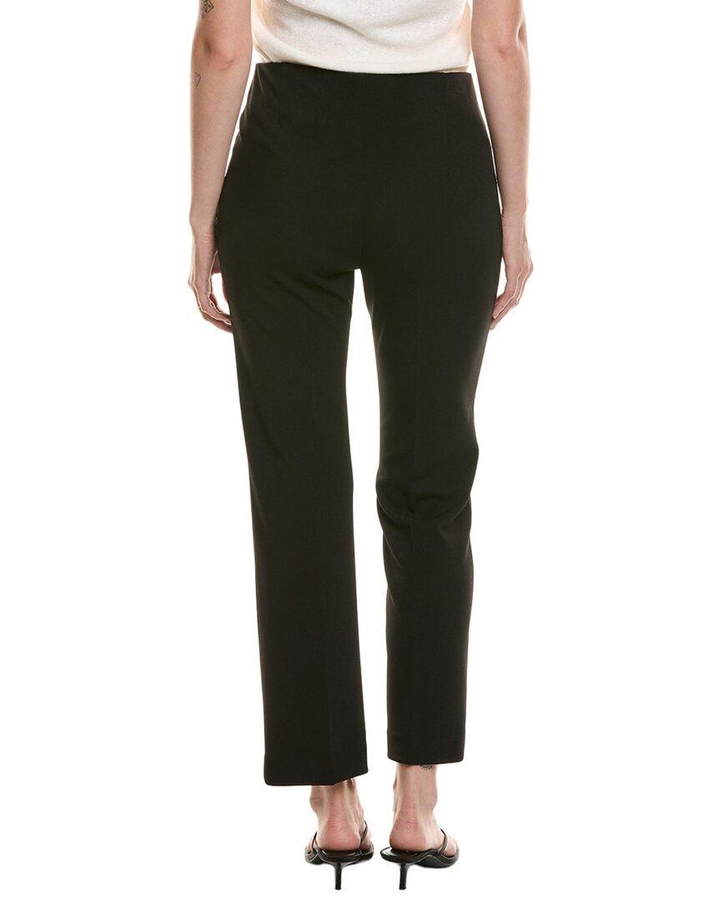 Anne Klein Black Pull-On Kick Flare Ankle Pant