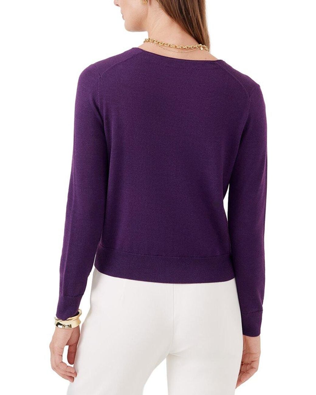 J.McLaughlin Purple Olivette Sweater