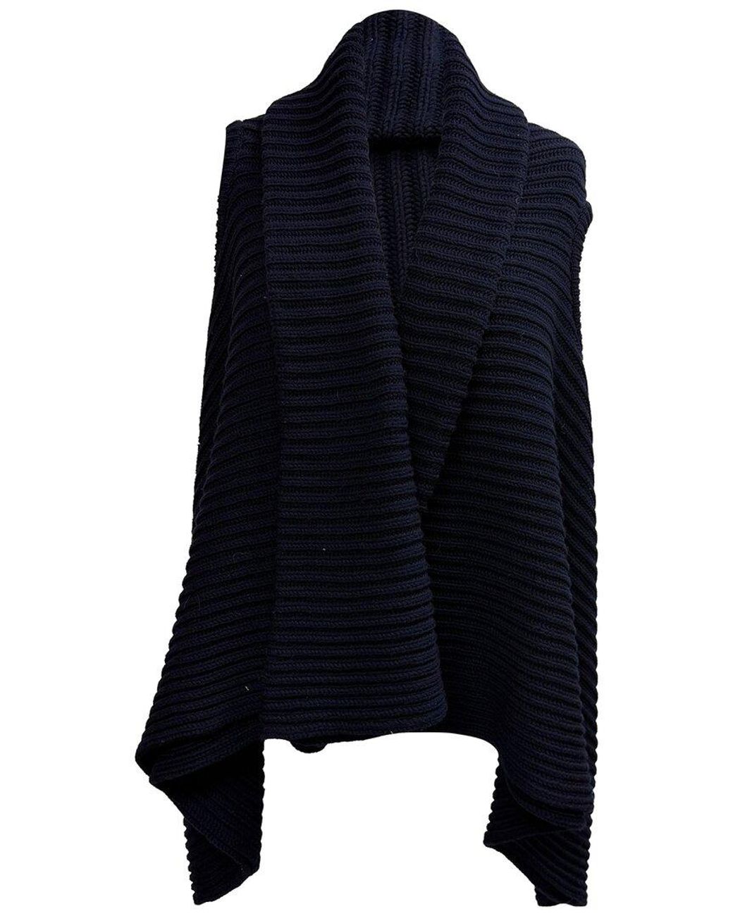 The Row Blue Ribbed Knit Vest, Size Int (Authentic Pre-Loved)
