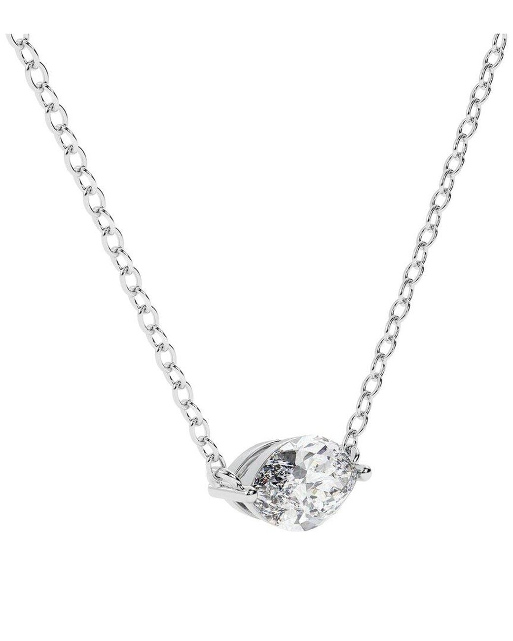 Lab Grown Diamonds Metallic 14K 0.50 Ct. Tw. Lab-Grown Diamond Necklace