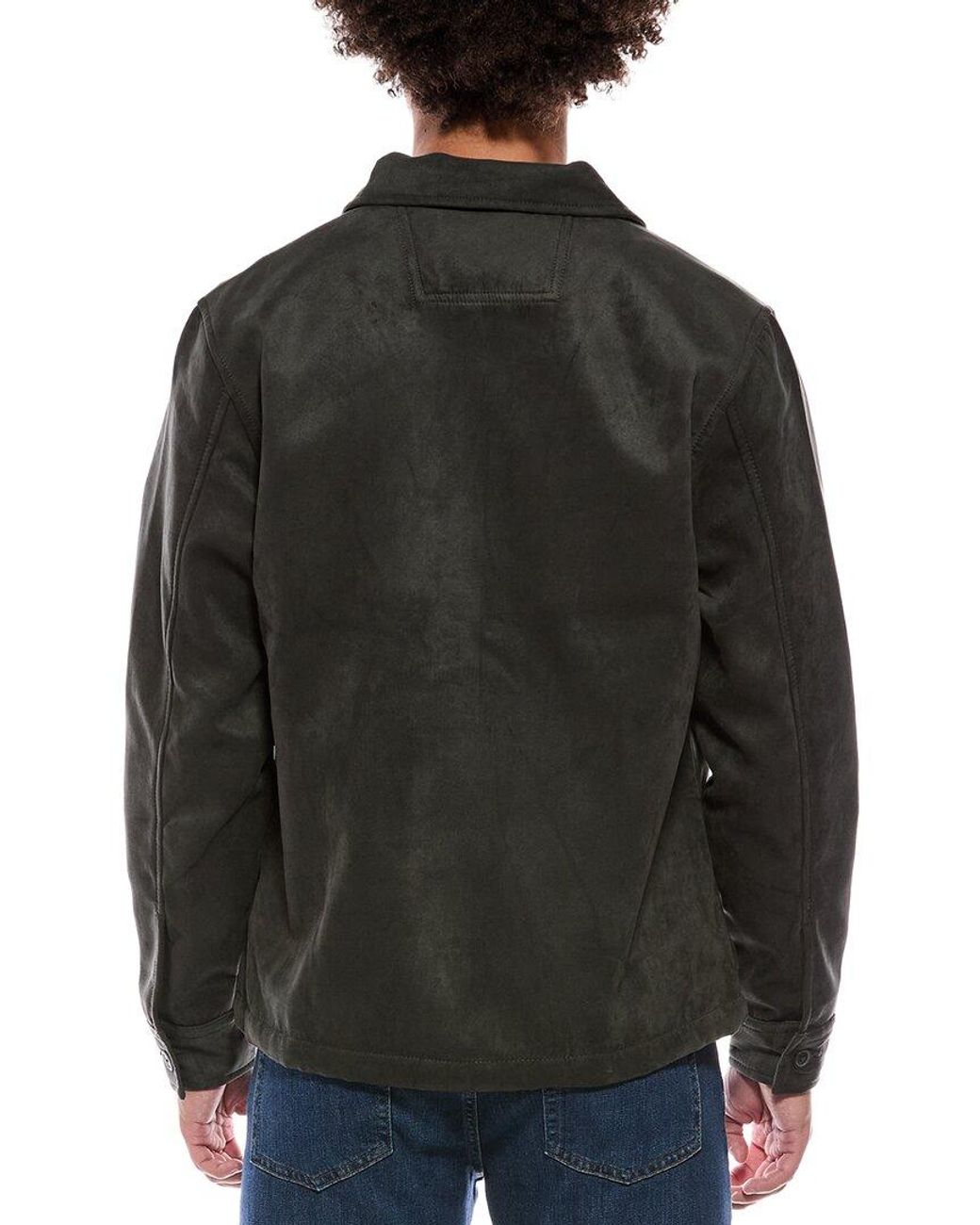 Vintage 1946 Black Bonded Printed Fleece Lined Jacket for men