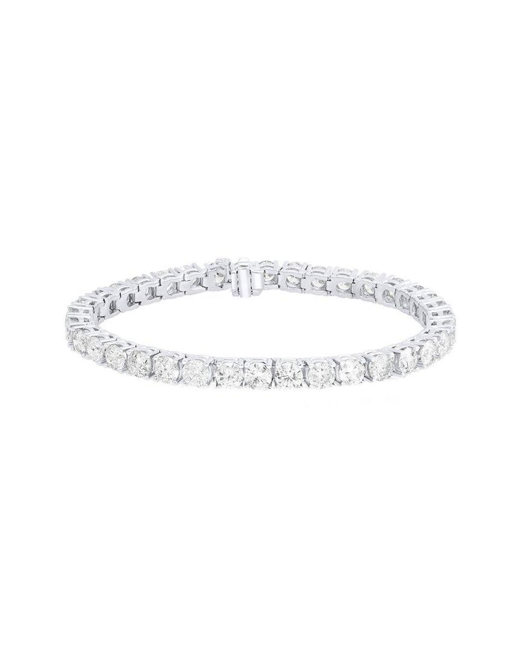 Diana M White 18K 10.00 Ct. Tw. Diamond Tennis Bracelet