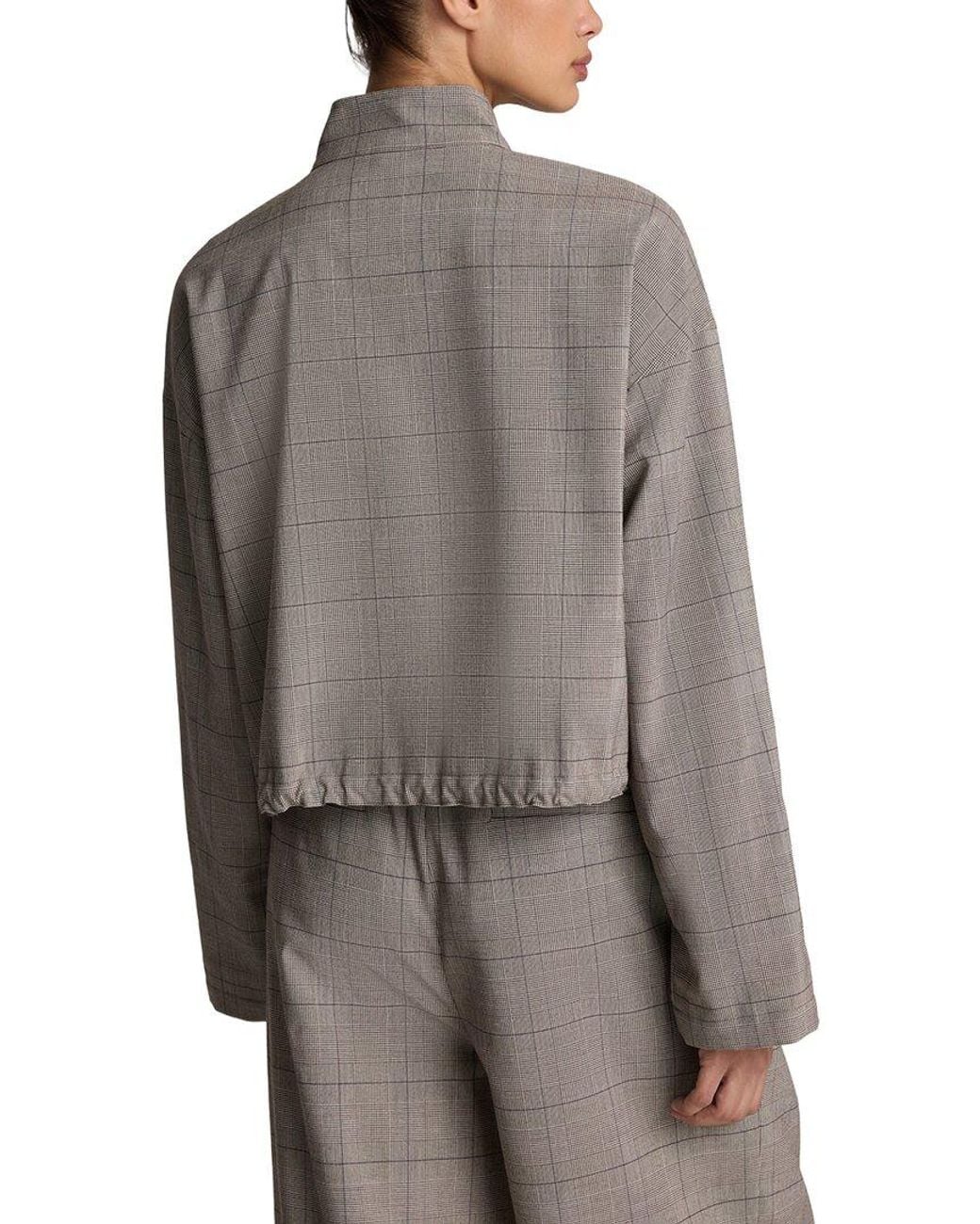 Kenneth Cole Gray Draw Cord Flap Pocket Jacket
