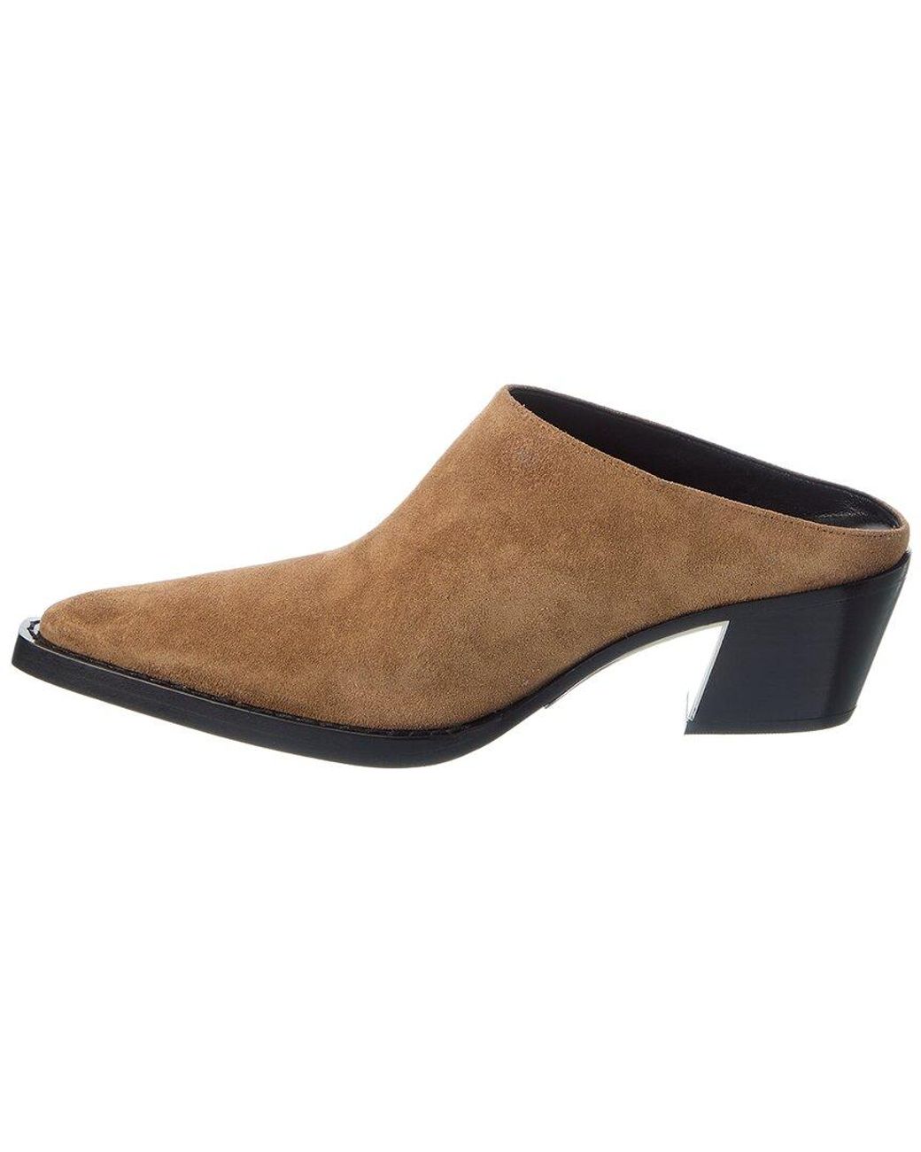 3.1 Phillip Lim Brown Downtown Suede Mule