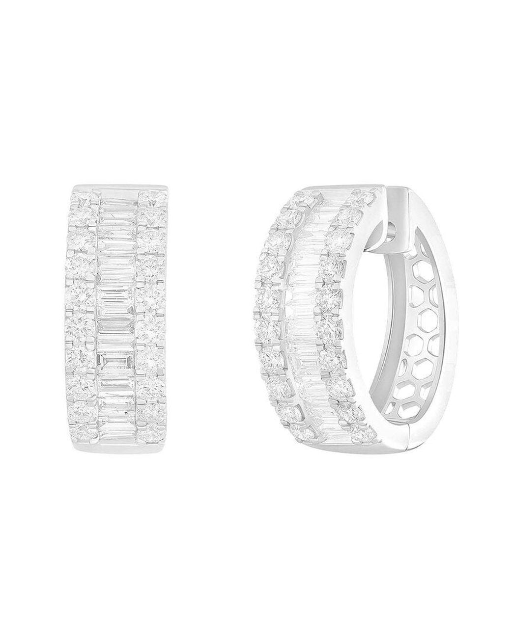 Lab Grown Diamonds White 14K 2.50 Ct. Tw. Lab-Grown Diamond Hoop Earring
