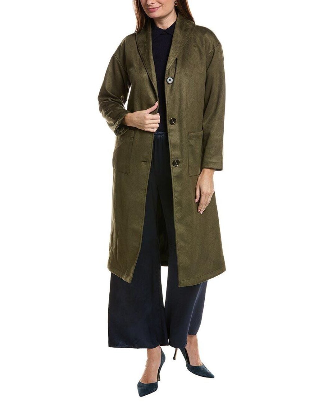 NVLT Green Longline Shawl Coat
