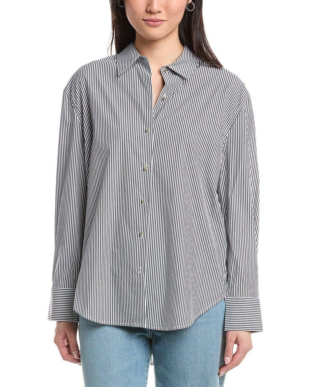 Rag & Bone Gray Jessica Stripe Shirt