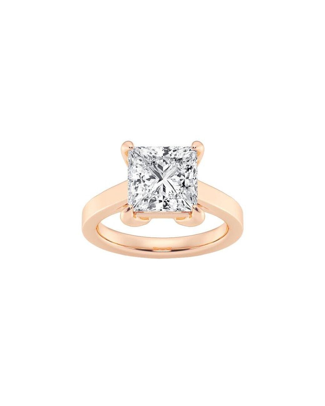 Lab Grown Diamonds White 14K 4.00 Ct. Tw. Lab-Grown Diamond Solitaire Engagement Ring