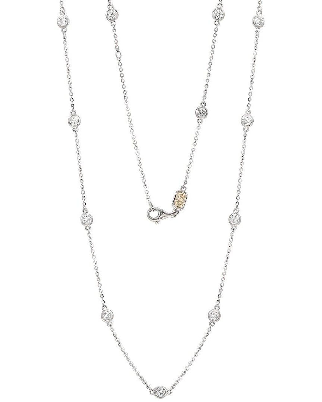Suzy Levian White 14K 0.50 Ct. Tw. Diamond Station Necklace