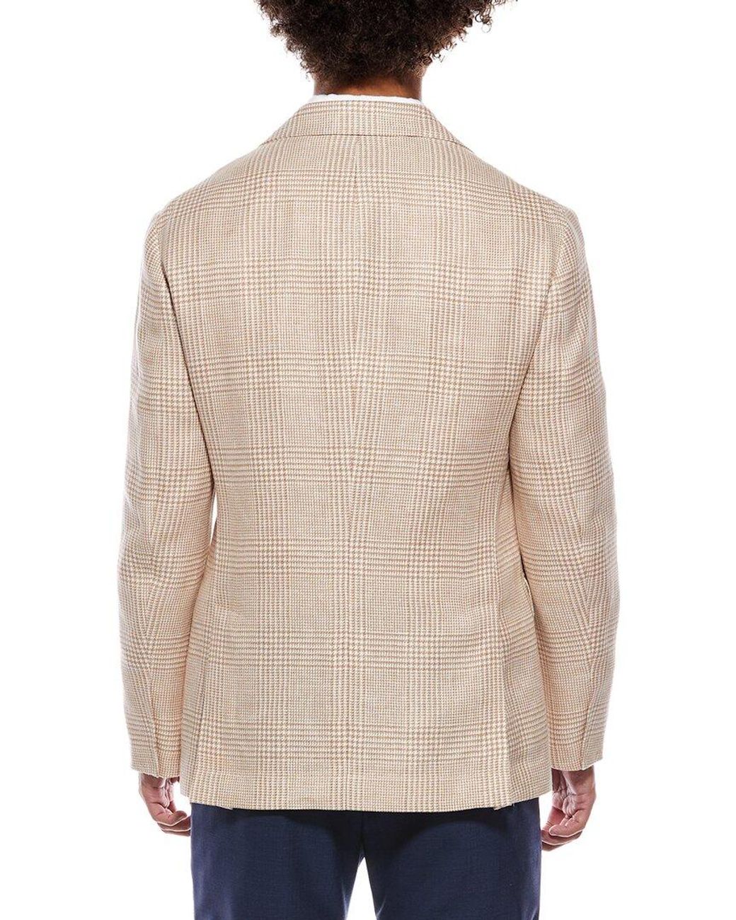 Brunello Cucinelli Natural Linen & Wool-Blend Blazer for men