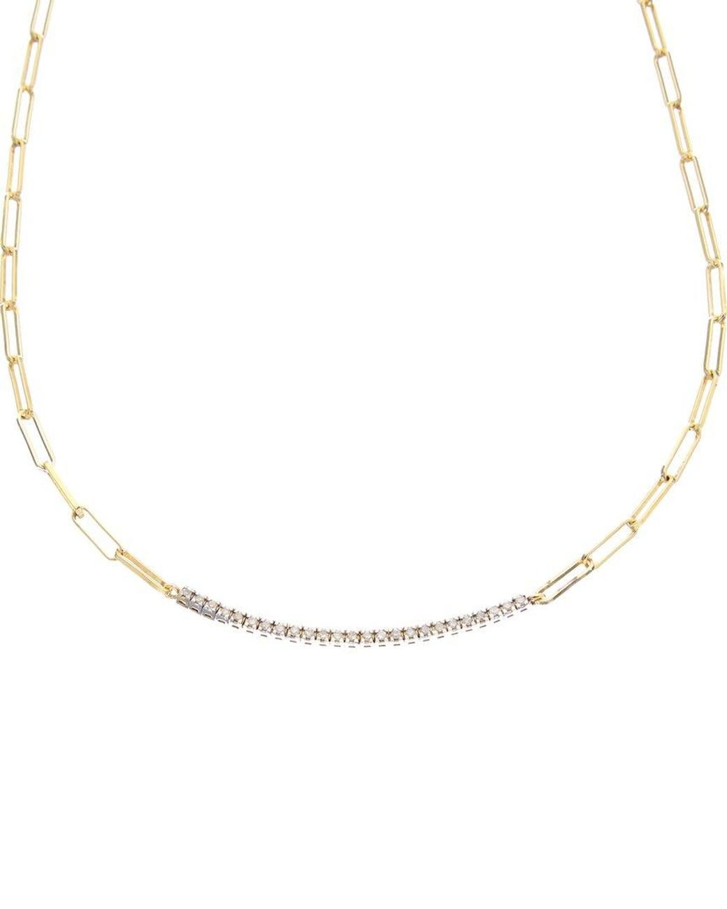 Meshmerise Natural 18K Over 0.33 Ct. Tw. Diamond Necklace