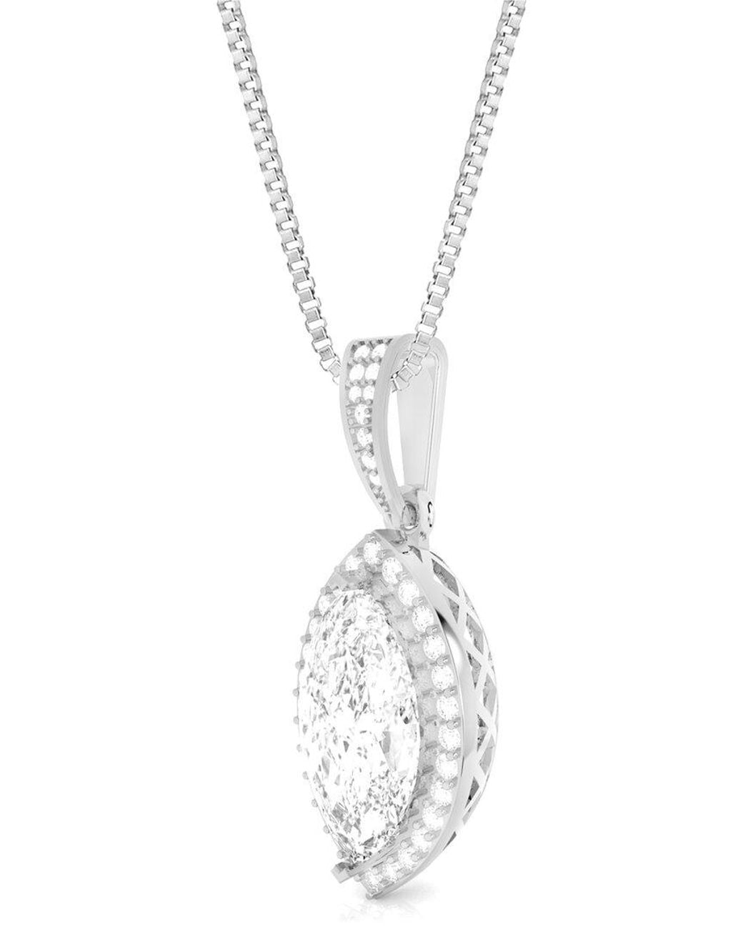 Amairah White 14K 5.00 Ct. Tw. Lab-Grown Diamond Pendant Necklace