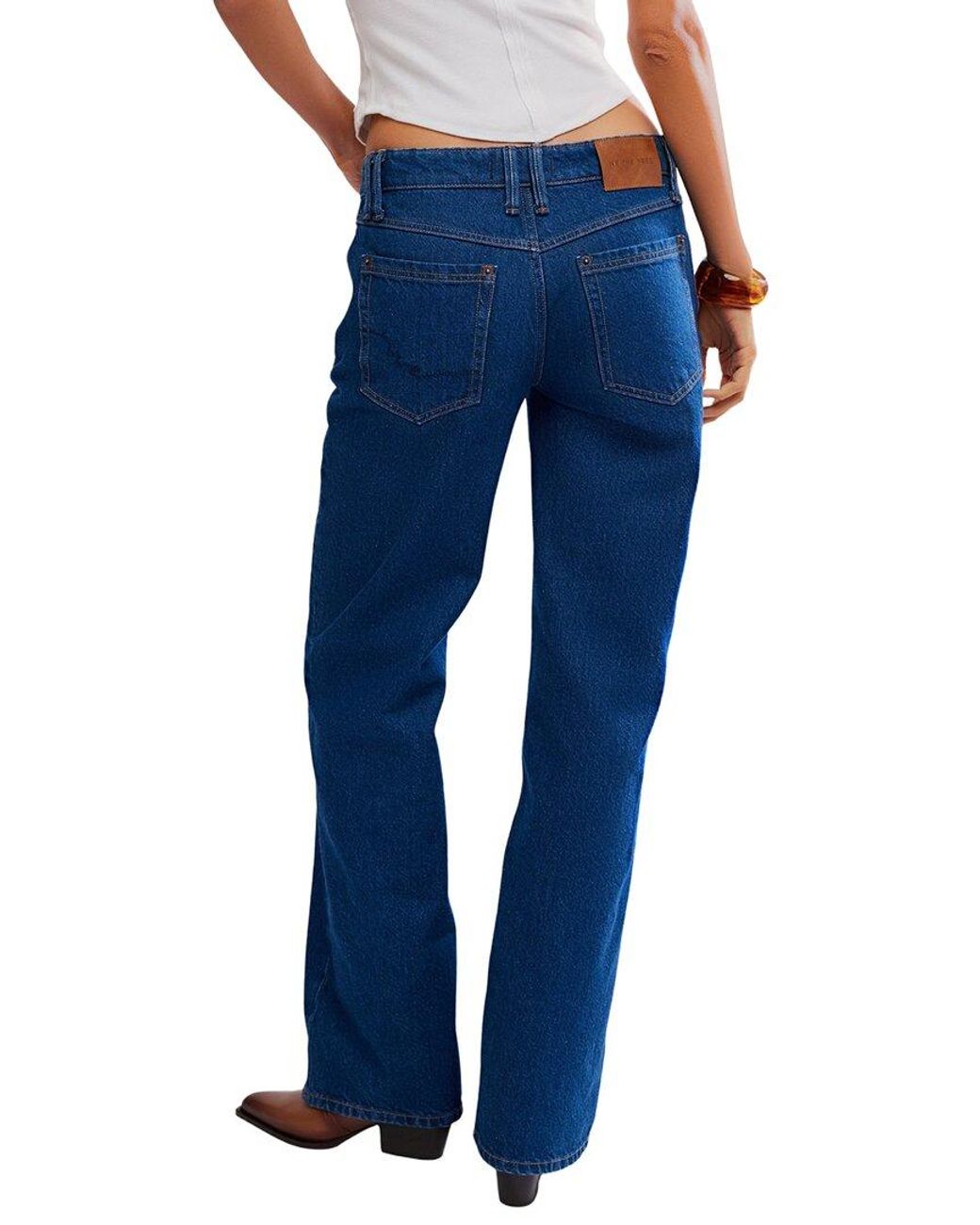 Free People Blue Tennessee Low Rise Relaxed Jean