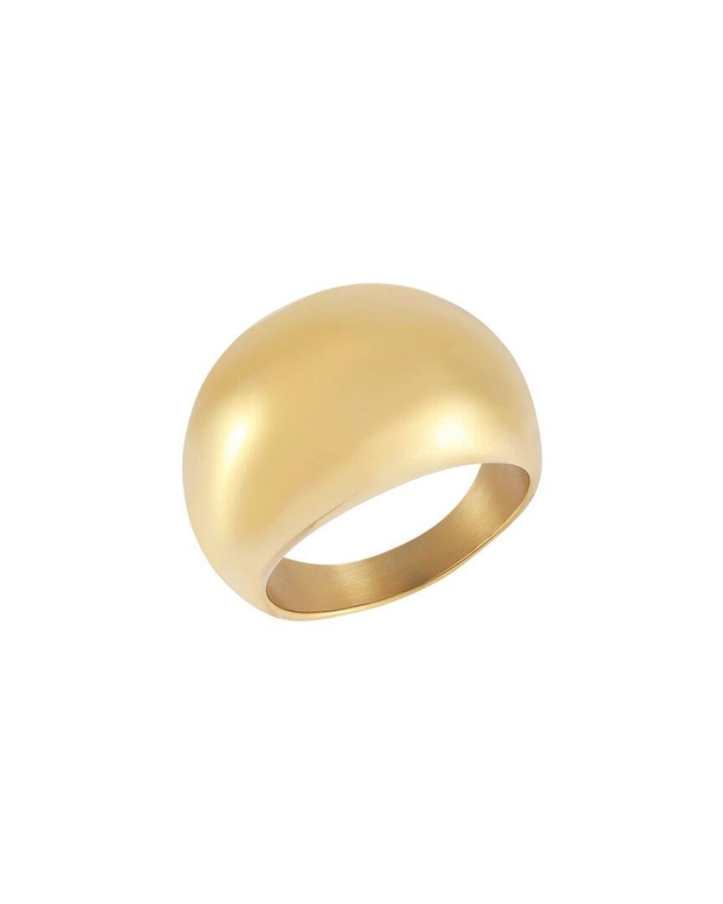 Adornia White 18K Plated Stainless Steel Ring