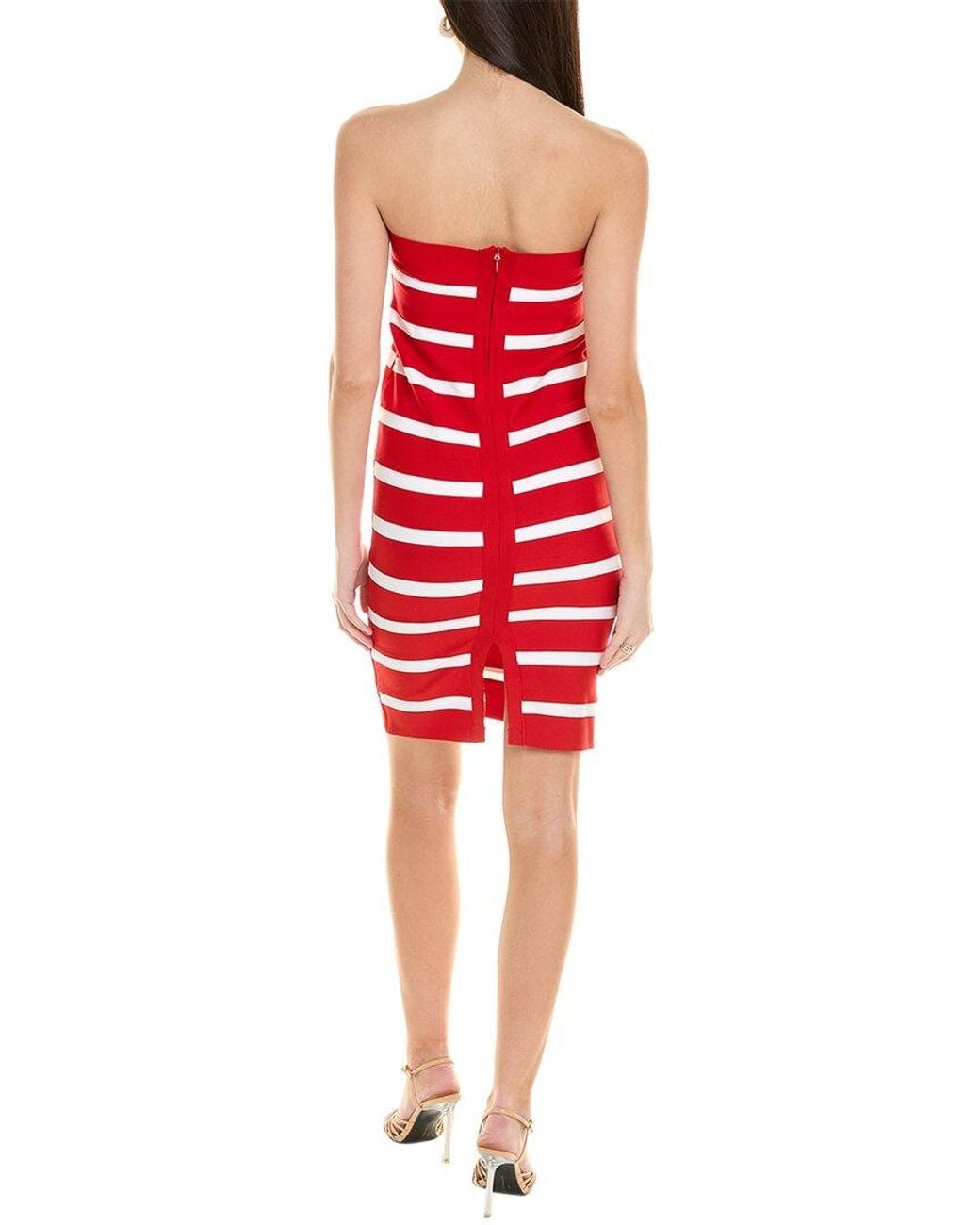 Gracia Red Striped Bodycon Dress