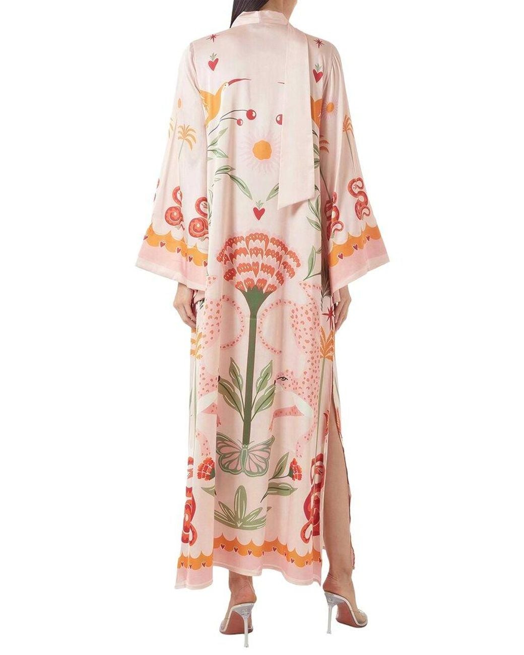 Ariele Tesoro Pink Print Maxi Dress
