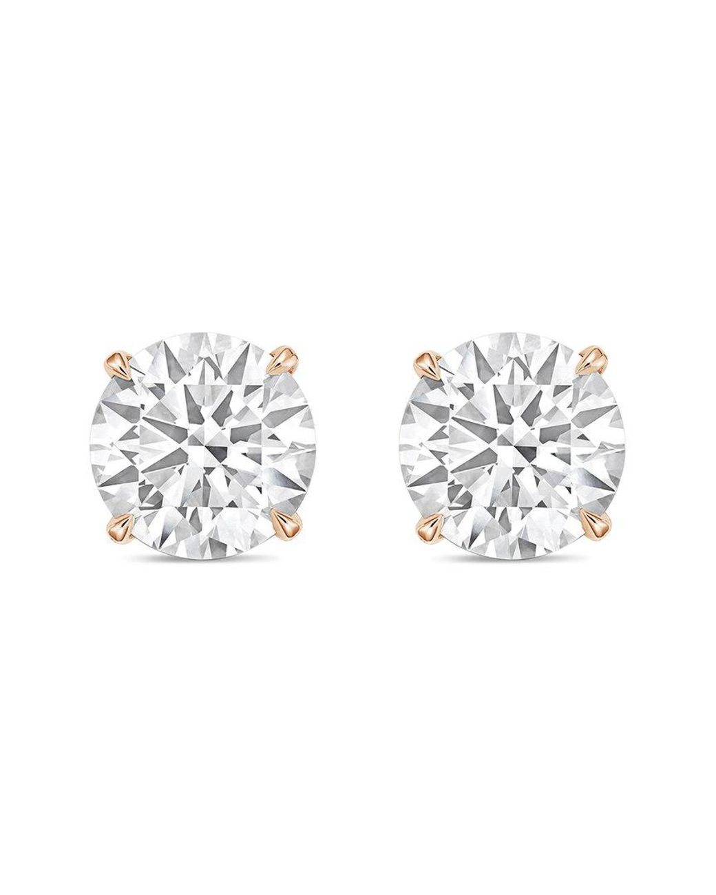 Diana M White Diana M. 14K Rose 1.50 Ct. Tw. Lab-Grown Diamond Stud Earrings