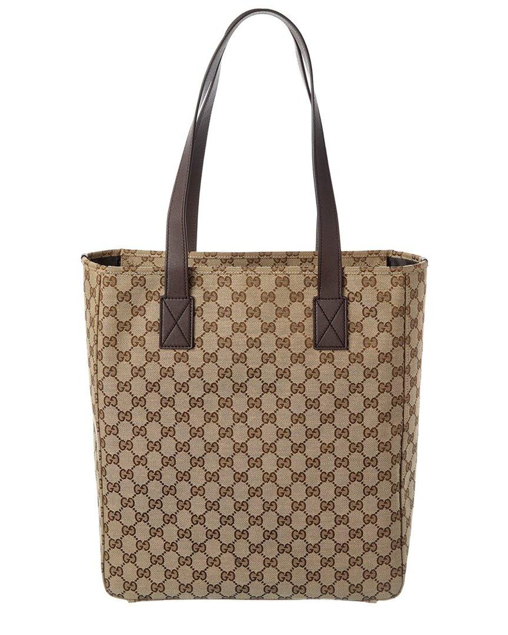 Gucci Brown GG Canvas & Leather Tote for men