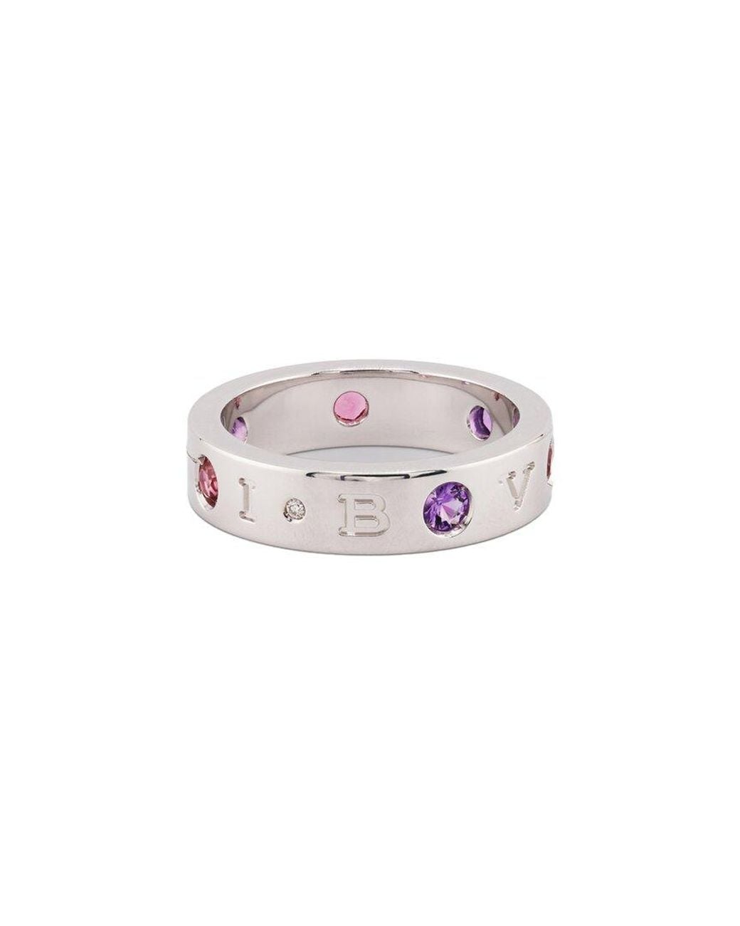 BVLGARI Pink 18K 0.15 Ct. Tw. Diamond & Amethyst Ring