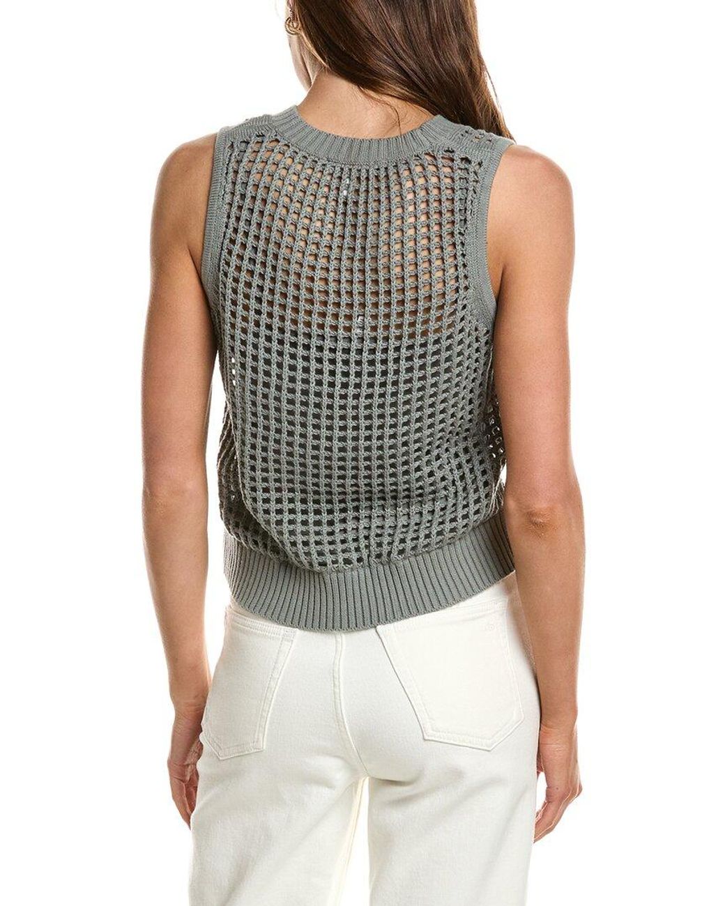 Splendid Gray Camellia Sweater Tank