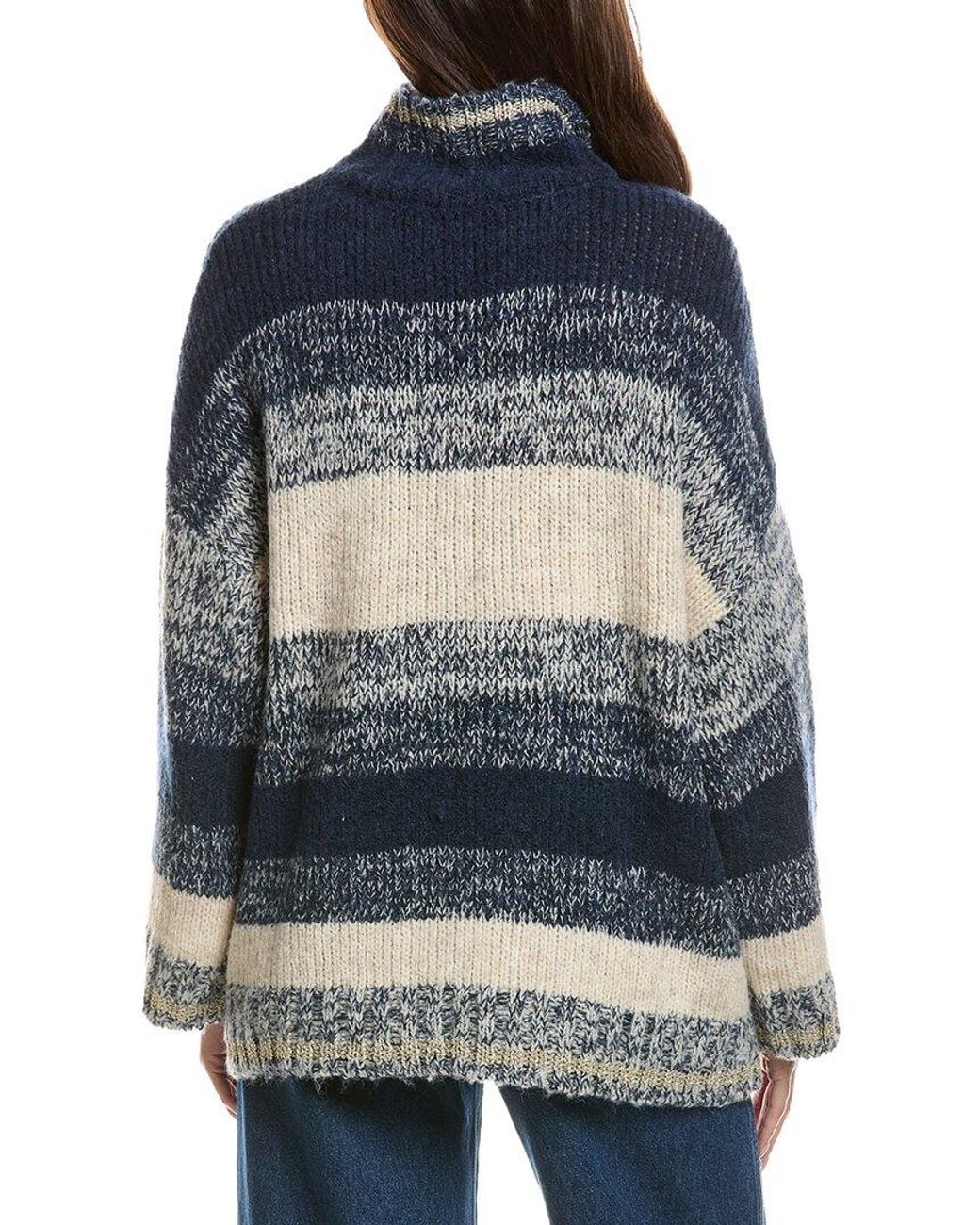 Wit & Wisdom Blue Ombre Stripe Wool-Blend Sweater