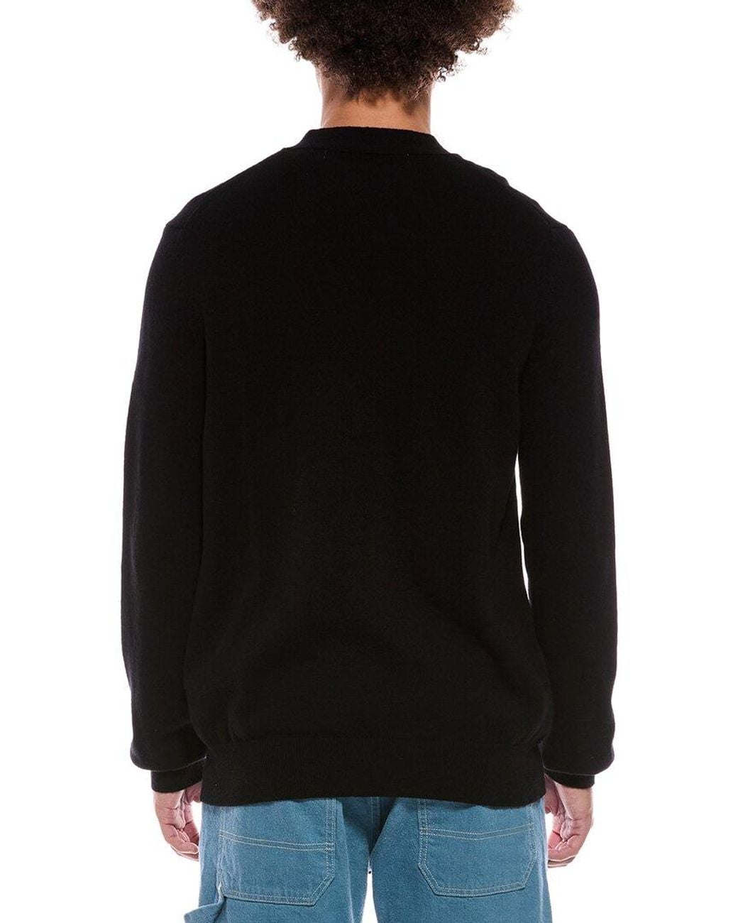 COMME DES GARÇONS PLAY Black Comme Des Garçons Play Heart Sleeve Wool Cardigan for men