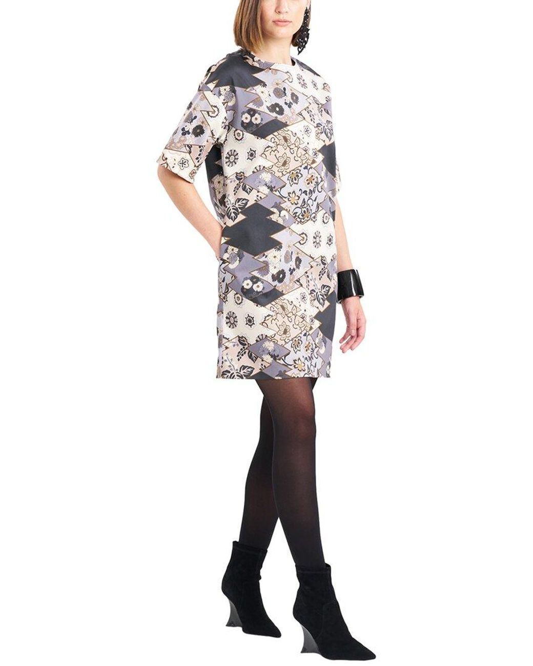 Natori White Patchwork Shirt
