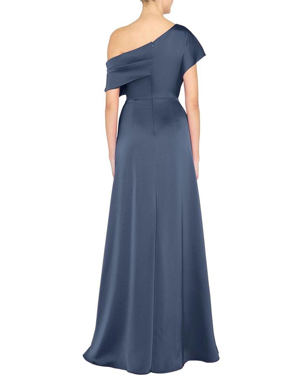 THEIA Blue Kacey Asymmetrical Gown