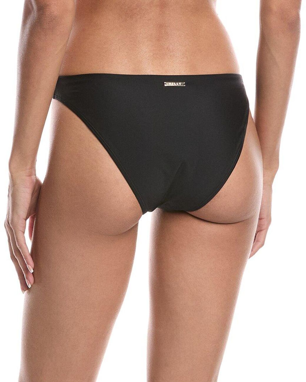 MILLY Black Solid Margot Bikini Bottom