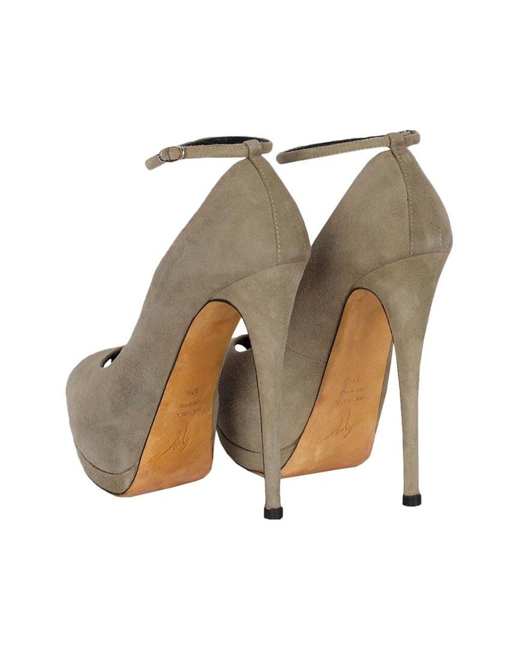 Giuseppe Zanotti White Suede Platform Pump (authentic Pre-loved)