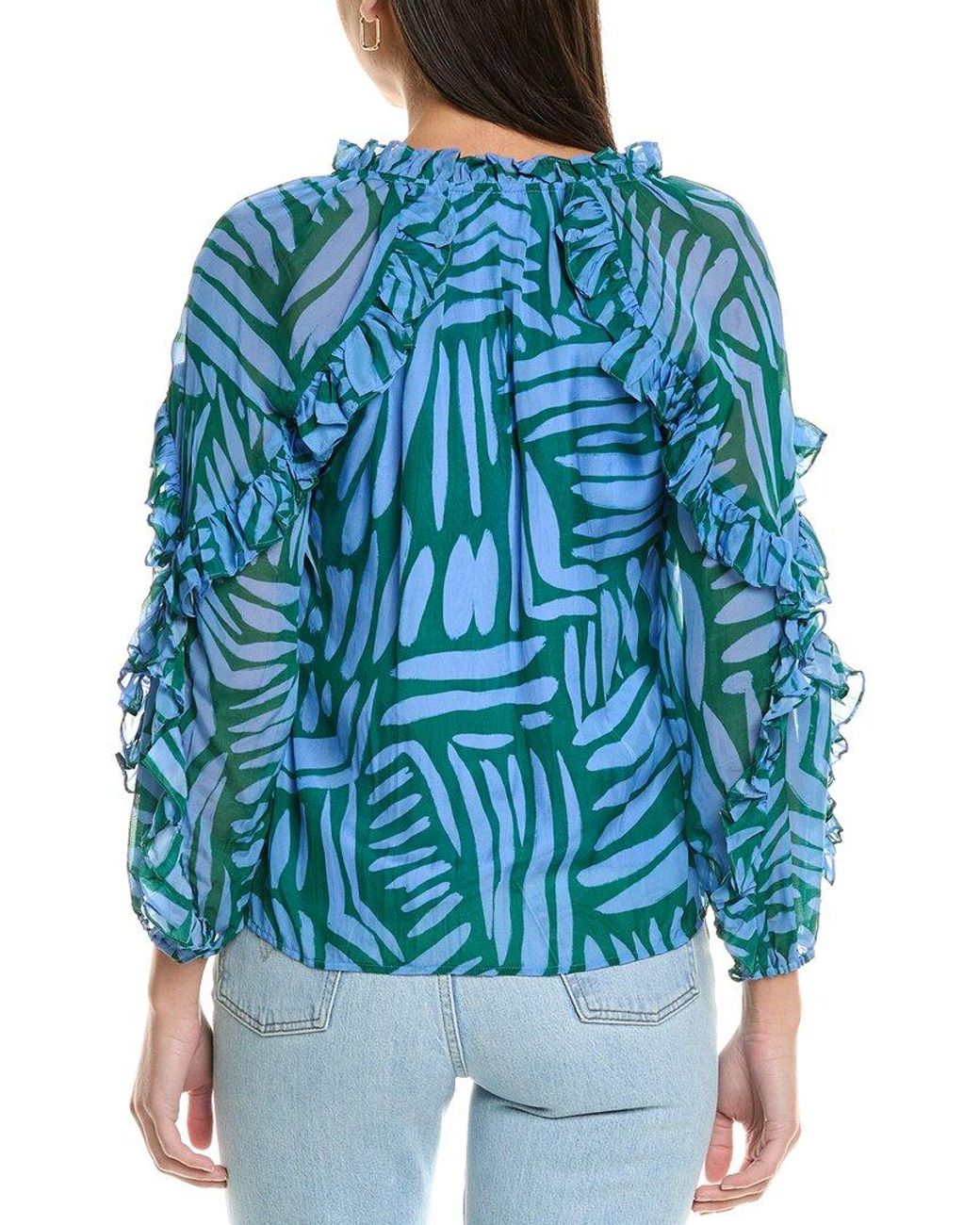 Shoshanna Blue Cera Top