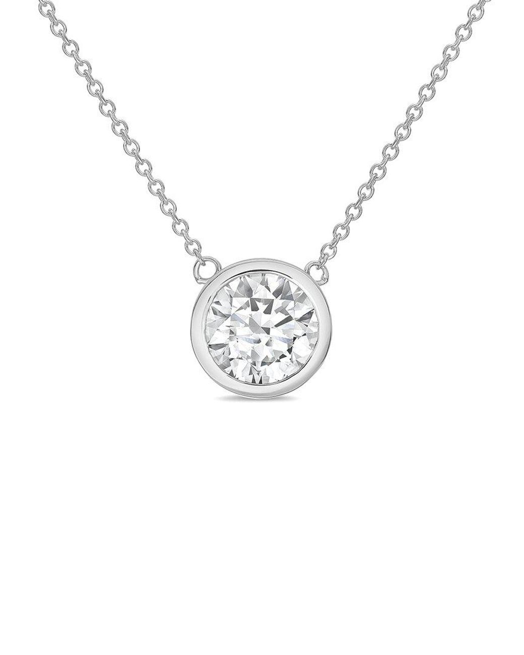 Diana M Metallic Diana M. 14K 2.00 Ct. Tw. Lab-Grown Diamond Pendant Necklace