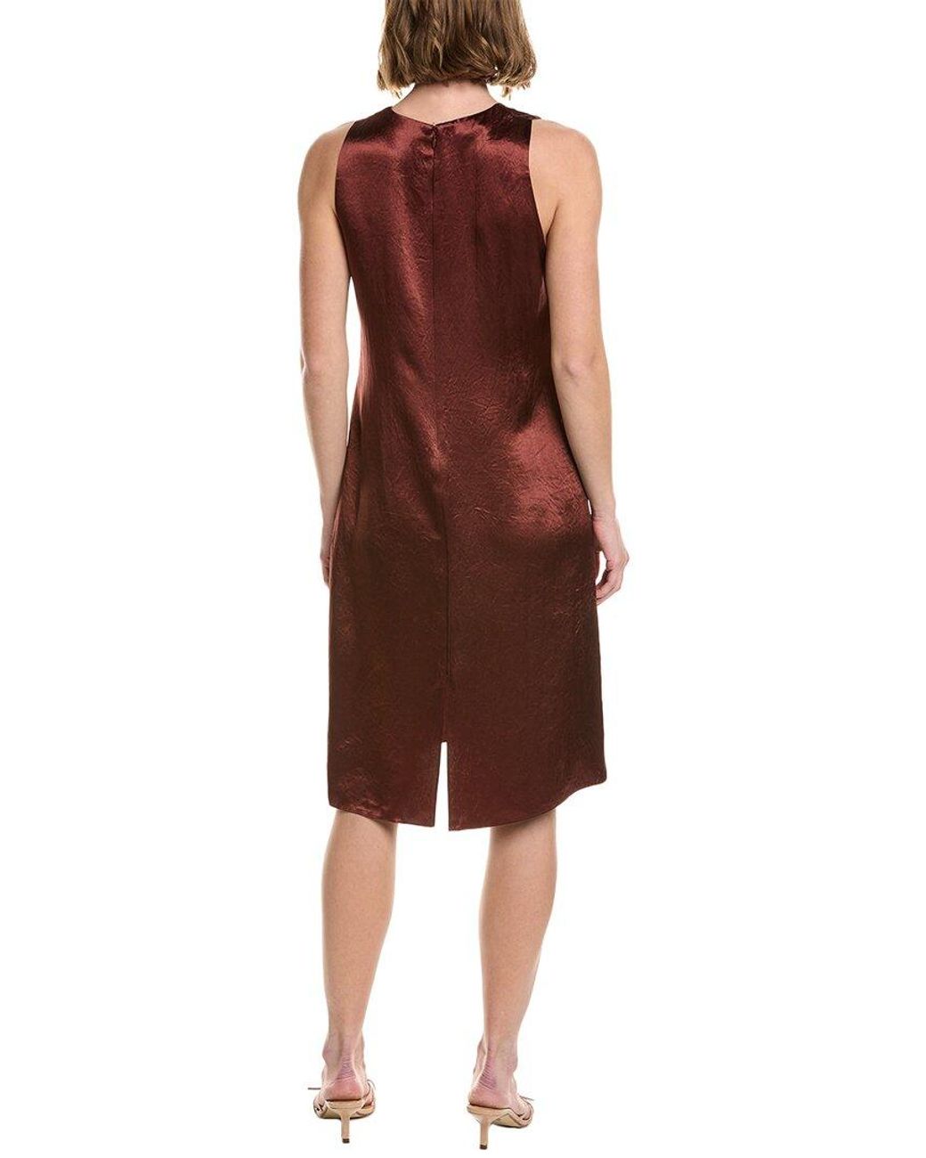 Vince Brown Slim Midi Dress
