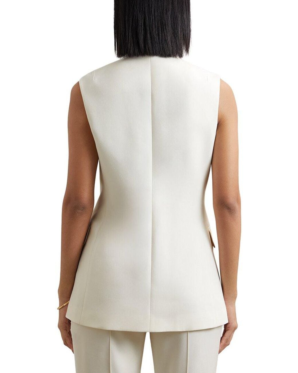 Reiss White Athena Waistcoat